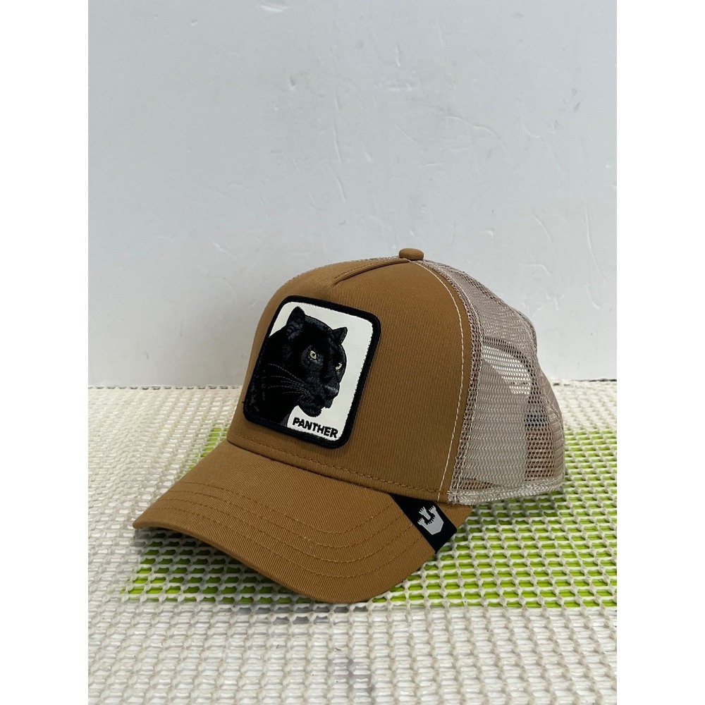 Goorin Bros The Farm Panther Palace Trucker Hat Khaki Tan Snapback 101-1247 NEW